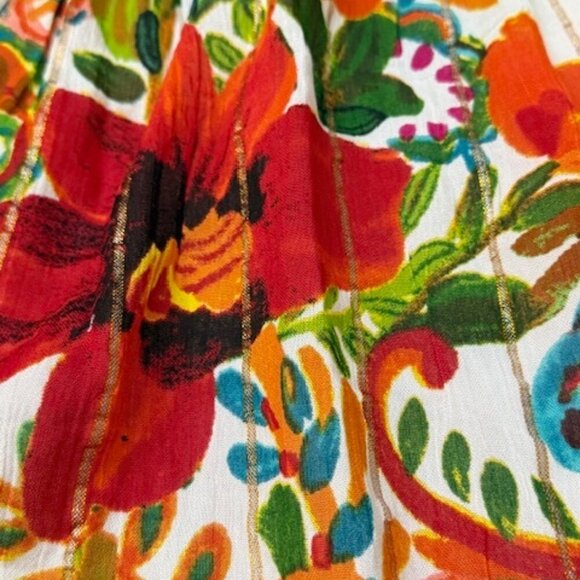 Me 2 Magic Anthropologie Tropical Floral Sleeveless Maxi Dress Size M - Picture 5 of 7